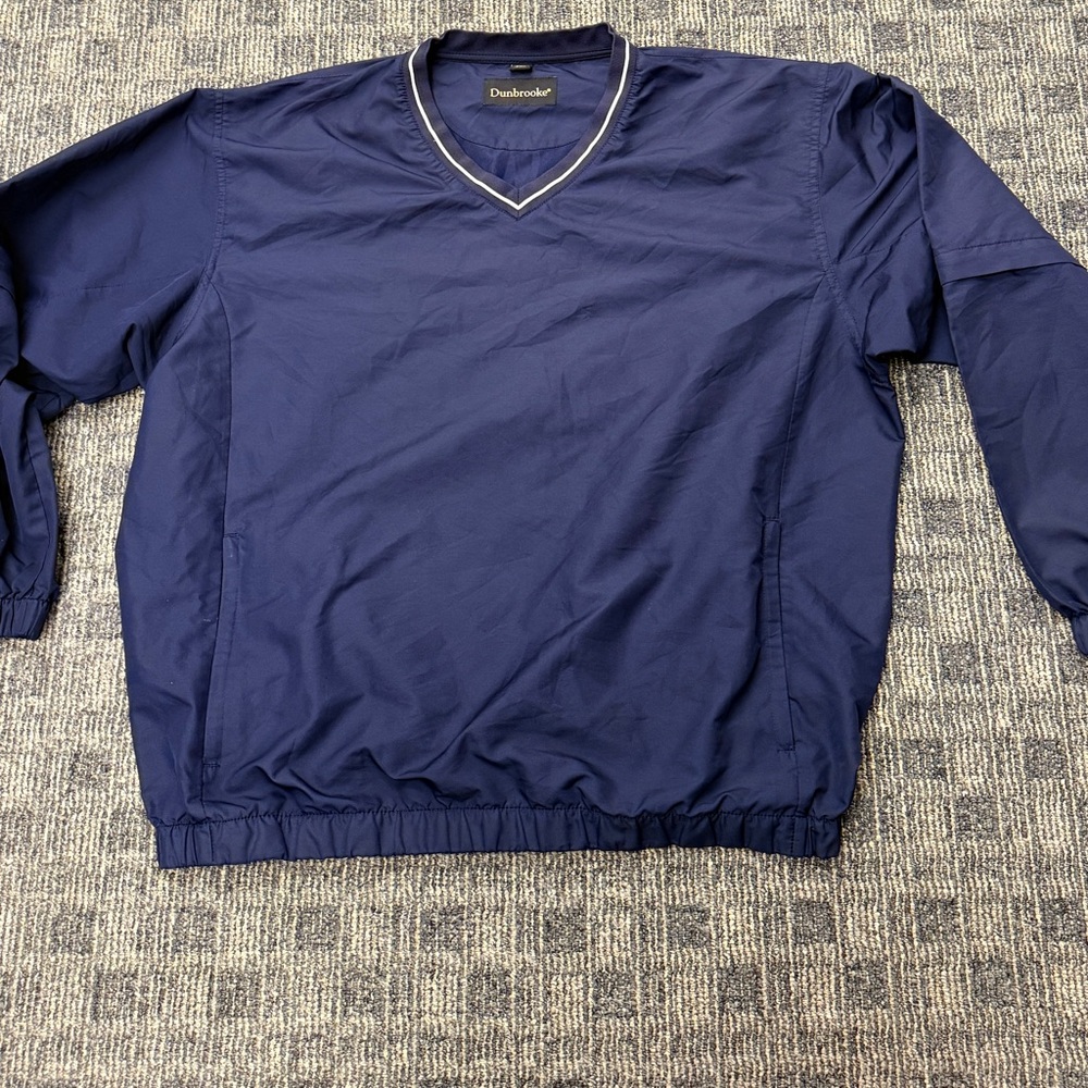 Dunbrooke‎ Men's V-Neck Navy Pullover Windbreaker
